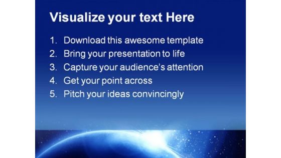 Blue Planet Science PowerPoint Template 1010