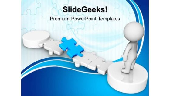 Blue Puzzle Business PowerPoint Templates And PowerPoint Themes 1012