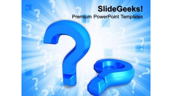 Blue Question Mark Symbol PowerPoint Templates And PowerPoint Themes 0712