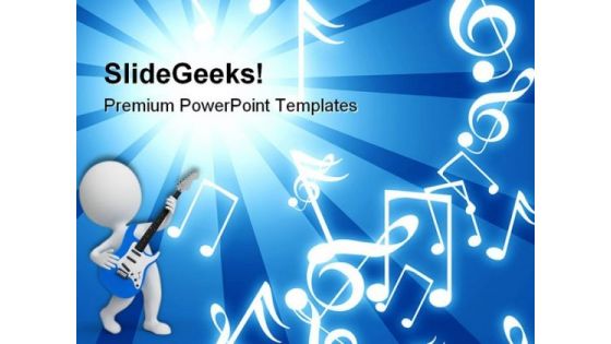 Blue Rays Entertainment Music PowerPoint Themes And PowerPoint Slides 0511