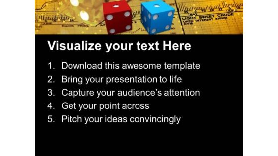 Blue Red Dice Marketing PowerPoint Templates And PowerPoint Themes 0712