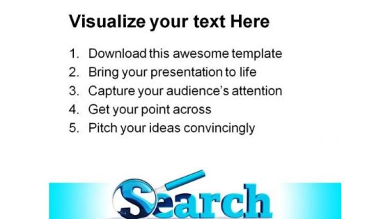 Blue Search Icon Technology PowerPoint Templates And PowerPoint Backgrounds 0211