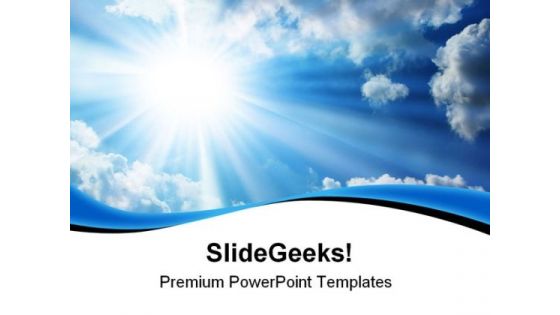 Blue Sky Nature PowerPoint Themes And PowerPoint Slides 0811