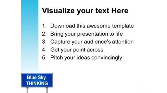 Blue Sky Thinking Business PowerPoint Templates And PowerPoint Themes 0412
