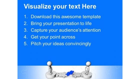 Blue Solution Puzzle Business PowerPoint Templates And PowerPoint Themes 0912