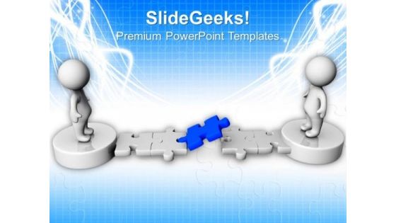 Blue Solution Puzzle Business PowerPoint Templates And PowerPoint Themes 0912