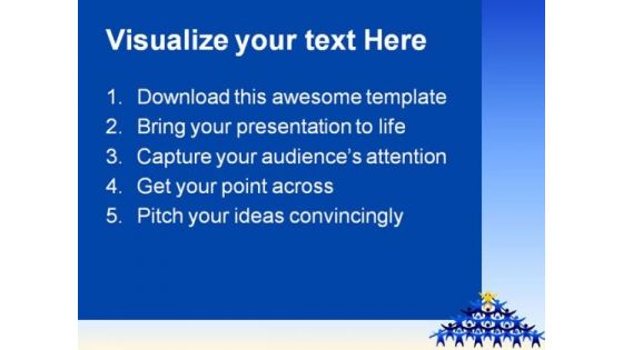Blue Team Follows Leadership PowerPoint Templates And PowerPoint Backgrounds 0611