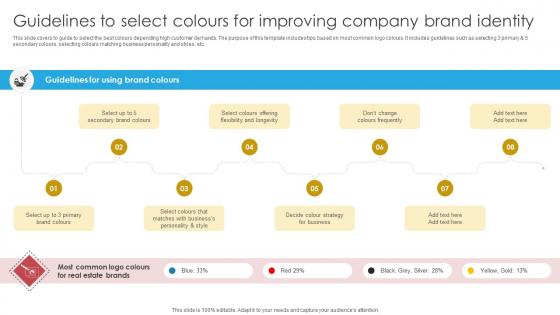 Blueprint For Effective Real Guidelines To Select Colours For Improving Company Strategy SS V