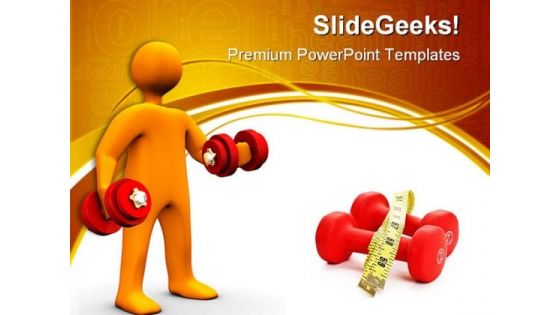 Body Building Health PowerPoint Templates And PowerPoint Backgrounds 0411