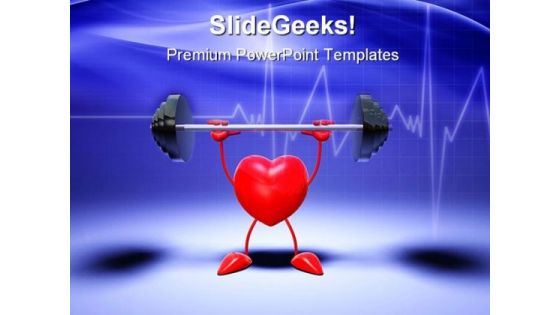 Body Building Heart Health PowerPoint Templates And PowerPoint Backgrounds 0511