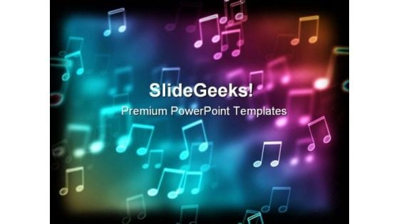 Bokeh Effect Music PowerPoint Template 0610