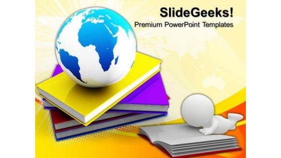 Book And Globe Education PowerPoint Templates And PowerPoint Themes 0812