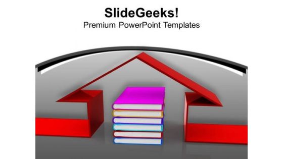 Book And House Conceptually Education PowerPoint Templates Ppt Backgrounds For Slides 0113