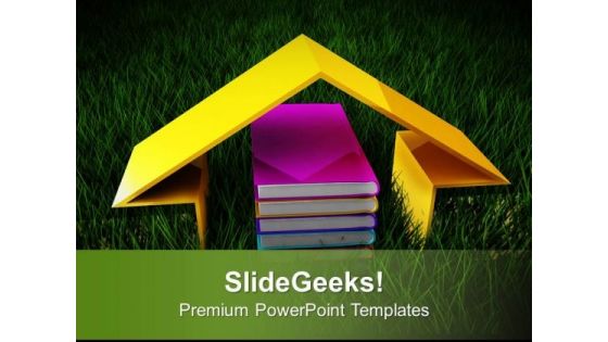 Book And Imaginary House Future PowerPoint Templates Ppt Backgrounds For Slides 0213