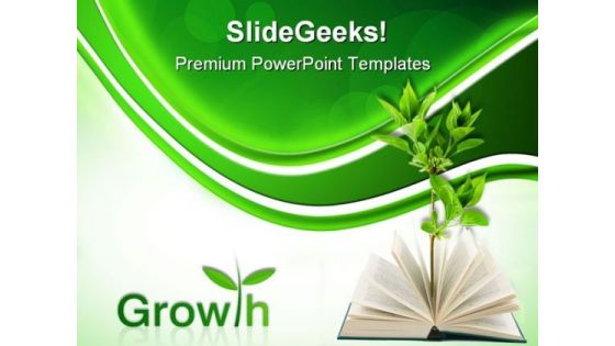 Book And Plant Business PowerPoint Themes And PowerPoint Slides 0511