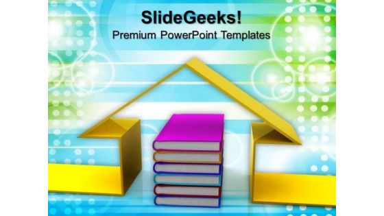 Book And The House Conceptually Children PowerPoint Templates And PowerPoint Themes 0912