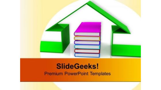 Book And The House Conceptually Future PowerPoint Templates Ppt Backgrounds For Slides 0113