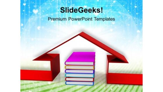 Book And The House Education PowerPoint Templates And PowerPoint Themes 1112