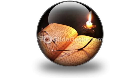 Book Candle PowerPoint Icon C