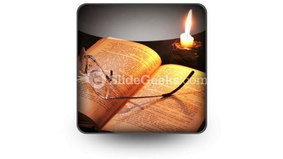 Book Candle PowerPoint Icon S