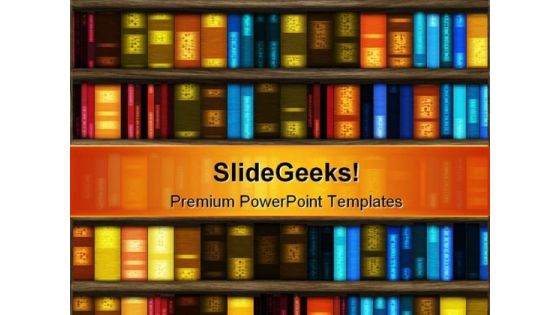 Book Case Education PowerPoint Template 1110 Book Case Education PowerPoint Template 1110
