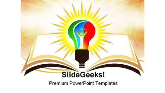 Book Education PowerPoint Themes And PowerPoint Slides 0411