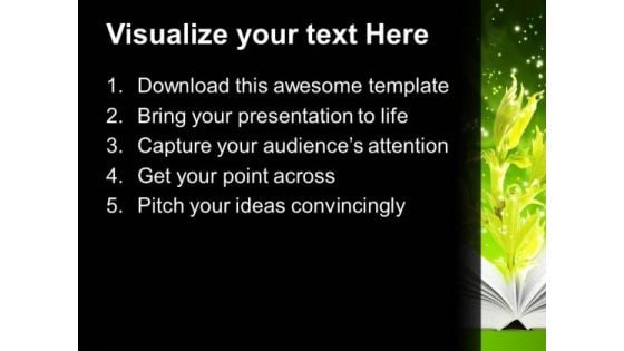 Book Of Ground Magic Education PowerPoint Templates And PowerPoint Themes 0712