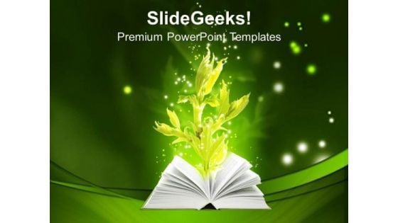 Book Of Ground Magic Education PowerPoint Templates And PowerPoint Themes 0712