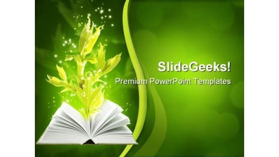 Book Of Ground Magic Nature PowerPoint Templates And PowerPoint Backgrounds 0511