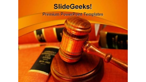 Book Pile Law PowerPoint Template 1110