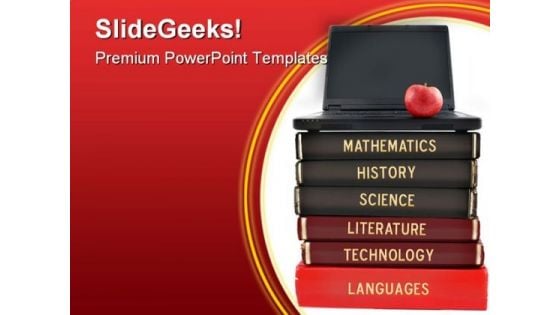 Books01 Education PowerPoint Template 0810