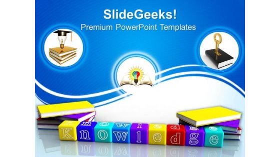 Books And Alphabet Metaphor PowerPoint Templates And PowerPoint Themes 0812