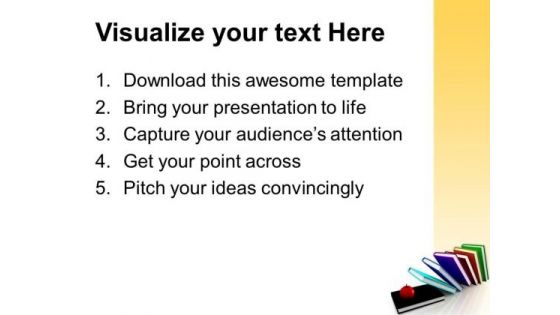 Books And Apple Education PowerPoint Templates And PowerPoint Themes 1012