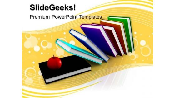 Books And Apple Education PowerPoint Templates And PowerPoint Themes 1012