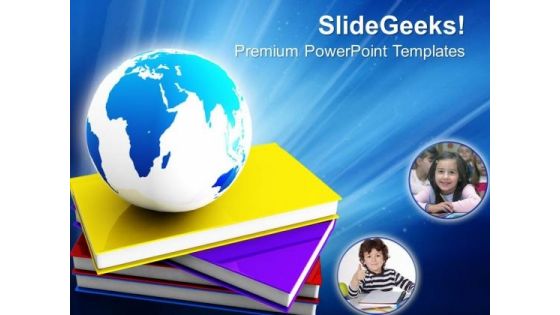 Books And Globe Future PowerPoint Templates And PowerPoint Themes 0812 Books And Globe Future PowerPoint Templates And PowerPoint Themes 0812
