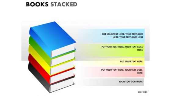 Books Stacked PowerPoint Slides And Ppt Diagram Templates