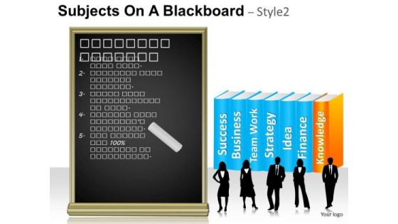 Books Subjects On A Blackboard 2 PowerPoint Slides And Ppt Template Diagrams