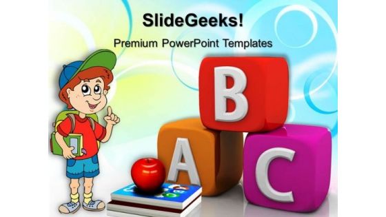 Books With Child Education PowerPoint Templates And PowerPoint Themes 0512