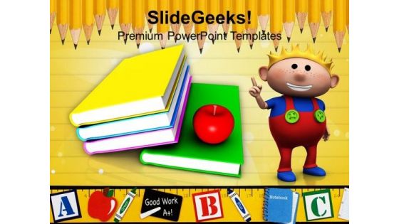 Books With Child Education PowerPoint Templates And PowerPoint Themes 1112