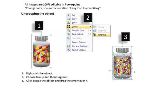Bottle Of Pills PowerPoint Templates Editable Pills Ppt Slides