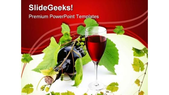 Bottle Of Wine Lifestyle PowerPoint Templates And PowerPoint Backgrounds 0311