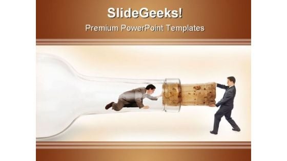 Bottleneck Pulling Business PowerPoint Background And Template 1210