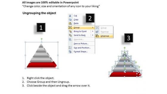 Bottom Layer Of Pyramid 3d PowerPoint Templates Bottom Layers Ppt