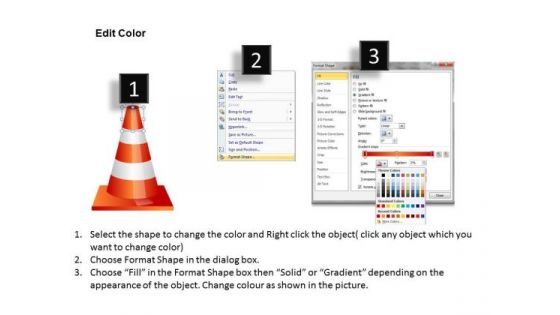 Boundary Cone Traffic Cones PowerPoint Slides And Ppt Diagram Templates