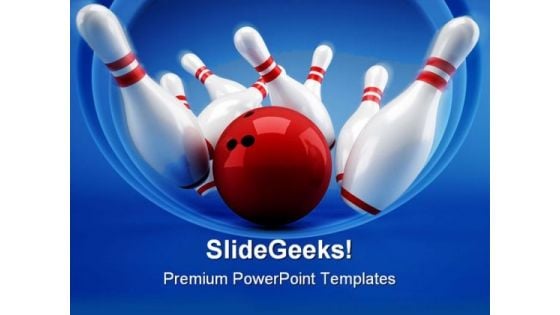 Bowling Game PowerPoint Themes And PowerPoint Slides 0511