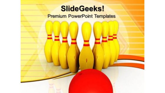 Bowling Game Success PowerPoint Templates And PowerPoint Themes 0612