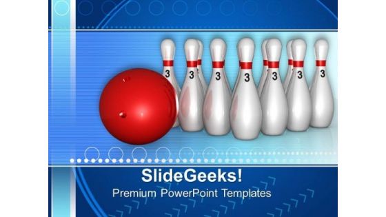 Bowling Game Targets PowerPoint Templates And PowerPoint Themes 0712
