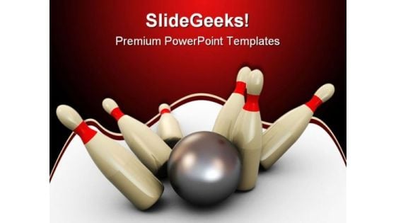 Bowling Sports PowerPoint Themes And PowerPoint Slides 0511
