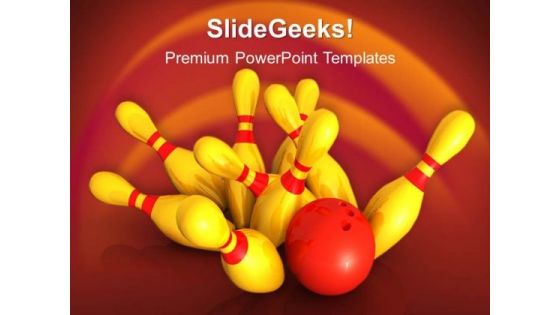 Bowling Success Game PowerPoint Templates And PowerPoint Themes 0512
