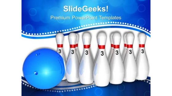 Bowling Target Game PowerPoint Templates And PowerPoint Themes 0512